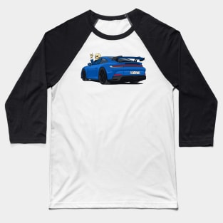 car 911 GT3 skull metal hands navy blue Baseball T-Shirt